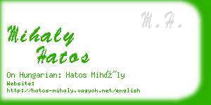 mihaly hatos business card